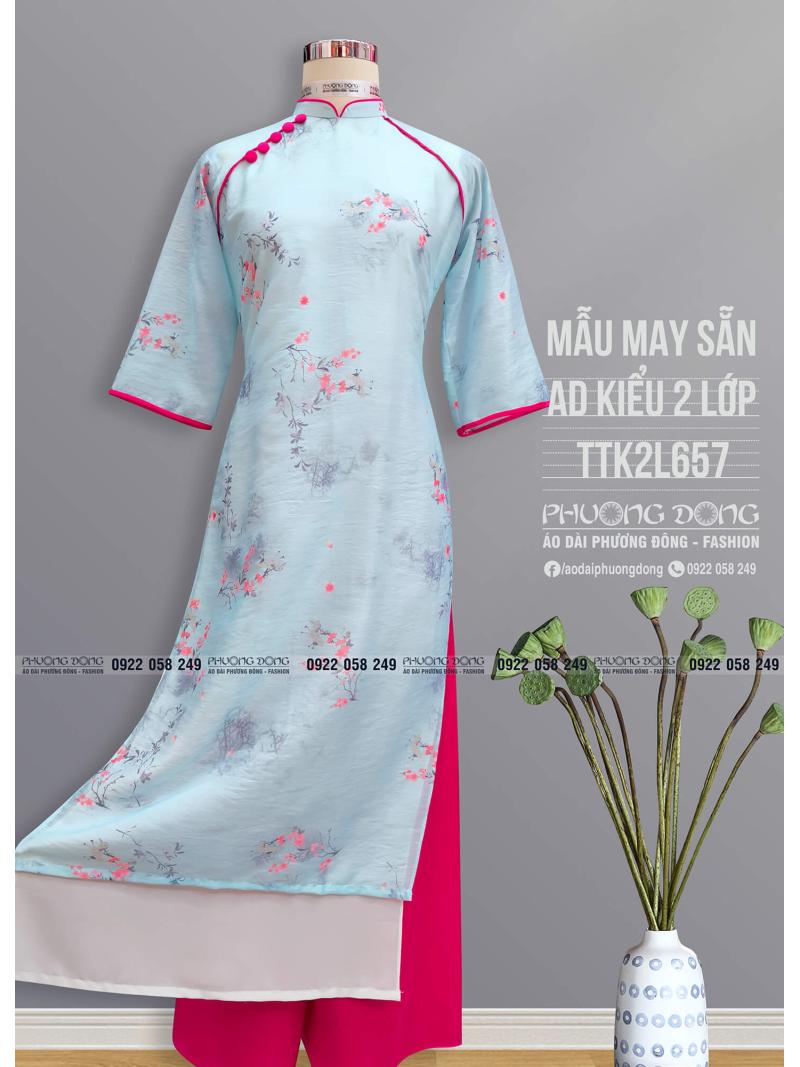 Áo Dài Phom Trẻ 2 Lớp 4 Tà TTK2L657